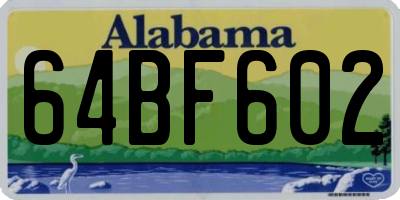 AL license plate 64BF602