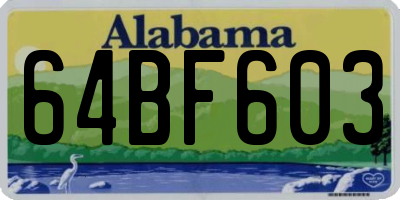 AL license plate 64BF603