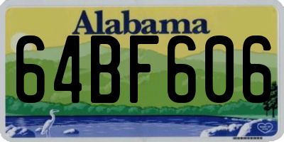 AL license plate 64BF606