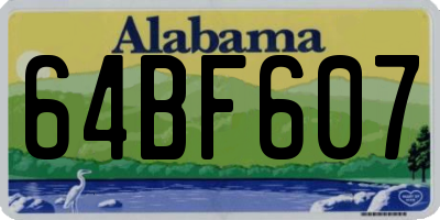 AL license plate 64BF607
