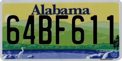 AL license plate 64BF611