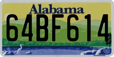 AL license plate 64BF614