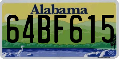 AL license plate 64BF615