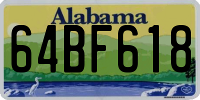 AL license plate 64BF618