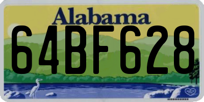 AL license plate 64BF628