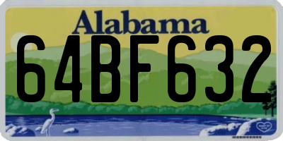 AL license plate 64BF632