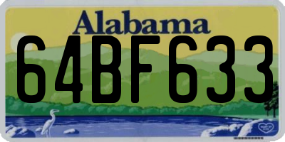 AL license plate 64BF633