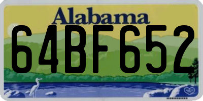 AL license plate 64BF652
