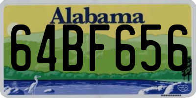 AL license plate 64BF656