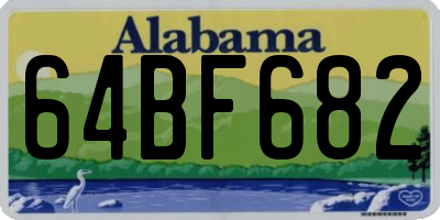 AL license plate 64BF682