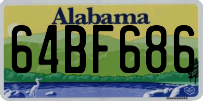 AL license plate 64BF686