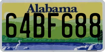 AL license plate 64BF688