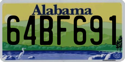 AL license plate 64BF691