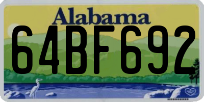 AL license plate 64BF692