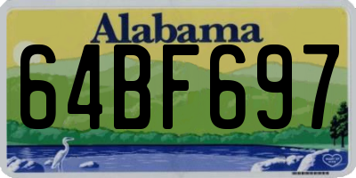 AL license plate 64BF697