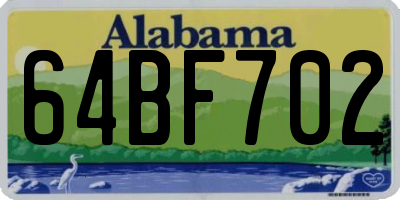 AL license plate 64BF702