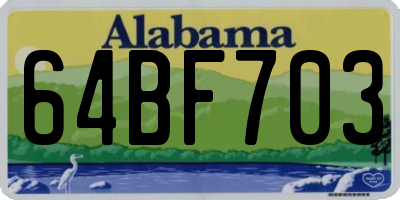 AL license plate 64BF703