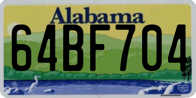AL license plate 64BF704