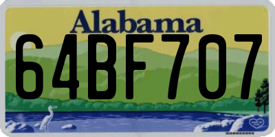 AL license plate 64BF707