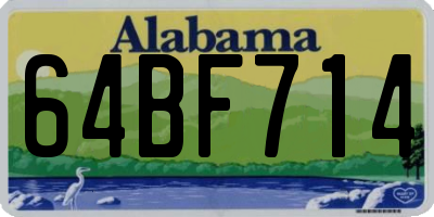 AL license plate 64BF714