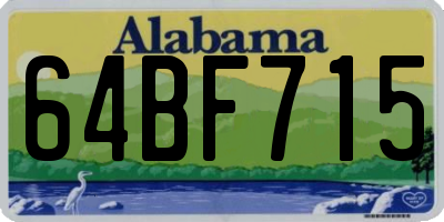 AL license plate 64BF715