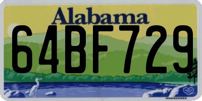 AL license plate 64BF729