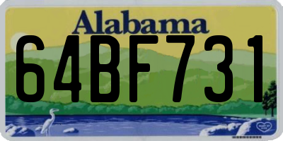 AL license plate 64BF731