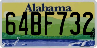AL license plate 64BF732