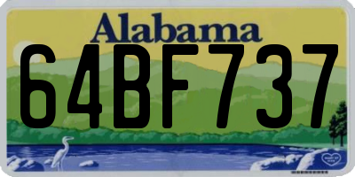 AL license plate 64BF737
