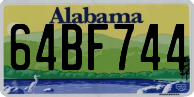 AL license plate 64BF744