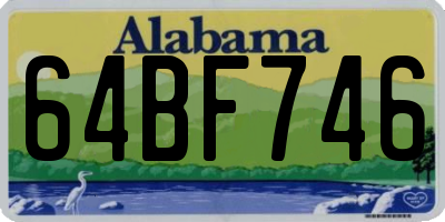 AL license plate 64BF746