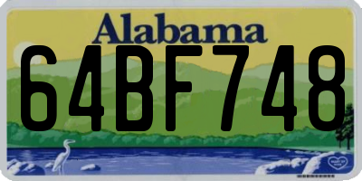 AL license plate 64BF748