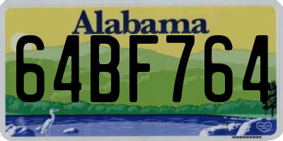 AL license plate 64BF764