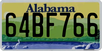 AL license plate 64BF766