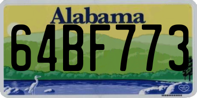 AL license plate 64BF773