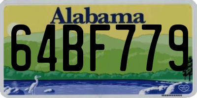 AL license plate 64BF779