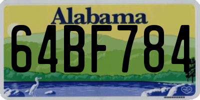 AL license plate 64BF784