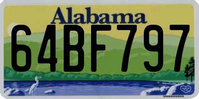 AL license plate 64BF797