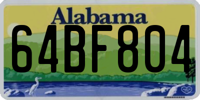 AL license plate 64BF804