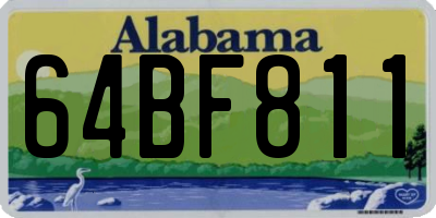 AL license plate 64BF811