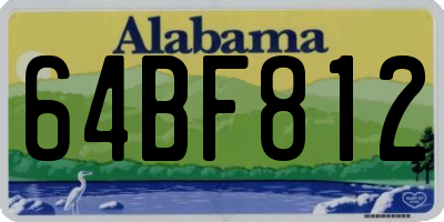 AL license plate 64BF812