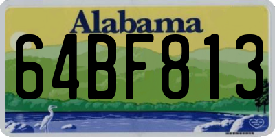 AL license plate 64BF813