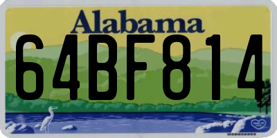 AL license plate 64BF814