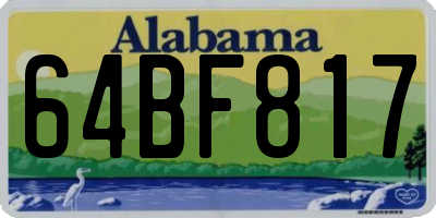 AL license plate 64BF817