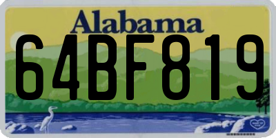 AL license plate 64BF819