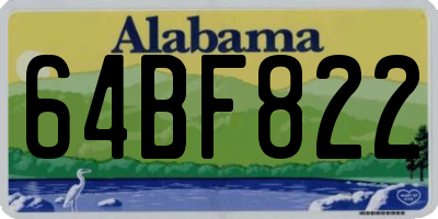 AL license plate 64BF822