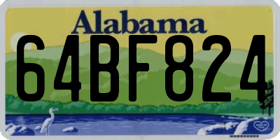 AL license plate 64BF824