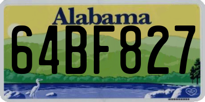AL license plate 64BF827