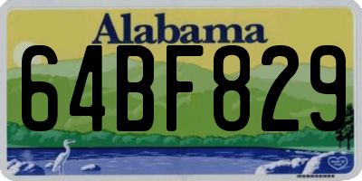 AL license plate 64BF829