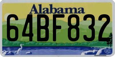 AL license plate 64BF832